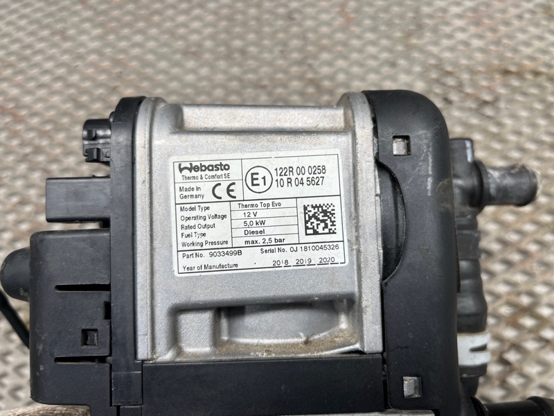 Отопитель Webasto Land Rover Range Rover (L405, 2018г.)