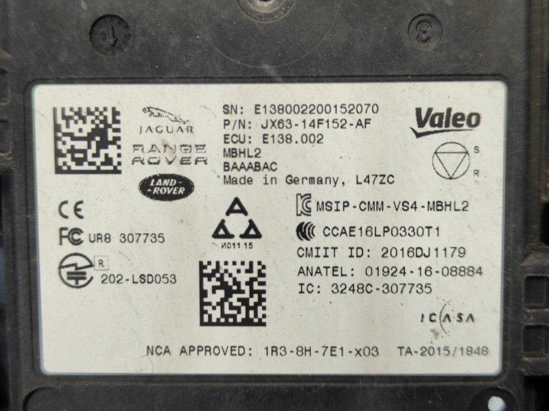 Датчик мертвых (слепых) зон Land Rover Range Rover Velar (L560, 2020г.)