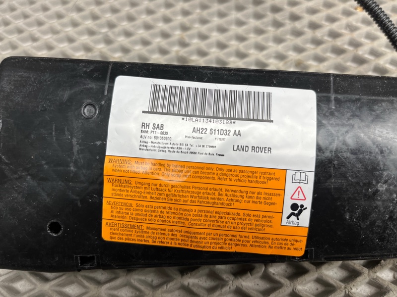 Подушка безопасности в сиденье Land Rover Range Rover Sport (L320, 2012г.)